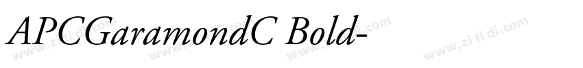 APCGaramondC Bold字体转换